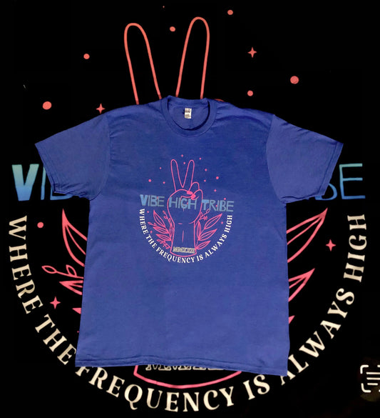 Vibe High T-Shirt Keep your frequency high by wearing Vibe High Tribe apparel unisex everyday wear T-shirts.