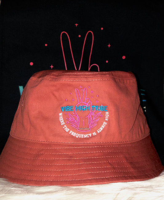 Vibe High Tribe Mauve Bucket Hat